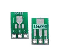 Reland Sun Lot de 10 adaptateurs SMD vers Dip PCB Proto Board SOP8 SOP10 SOP14 SOP16 SOP20 SOP24 SOP28 0402/0603/0805 SMT SOT89/SOT223 TQFP100 QFN32 QFN448 adaptateurs (SOT89-SOT223)