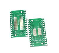 Reland Sun Lot de 10 adaptateurs SMD vers DIP PCB Proto Board SOP8 SOP10 SOP14 SOP16 SOP20 SOP24 SOP28 0402/0603/0805 SMT SOT89/SOT223 TQFP100 QFN32 QFN44/4/4/4/4/4/4/4/4/4 8 adaptateurs (SOP28)