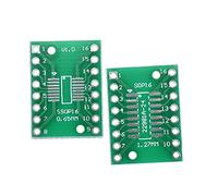 Reland Sun Lot de 10 adaptateurs SMD vers DIP PCB Proto Board SOP8 SOP10 SOP14 SOP16 SOP20 SOP24 SOP28 0402/0603/0805 SMT SOT89/SOT223 TQFP100 QFN32 QFN44/4/4/4/4/4/4/4/4/4 8 adaptateurs (SOP16)