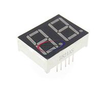 Reland Sun Lot de 10 tubes numériques 1 bit 2 bit 3 bit 4 bit anode commune cathode positive positive 0,9 cm LED rouge chiffres 7 segments (anode commune 2 bits)