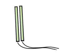 RELAND SUN Lot de 2 bandes lumineuses LED étanches COB pour feux de circulation diurnes pour camion, bateau, vélo, 17 cm, 12 V (vert)