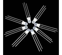 RELAND SUN Lot de 20 LED F3 F5 3 mm 5 mm diffuse rouge vert transparent (diffuse 5 mm)
