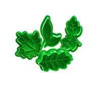 Reland Sun Lot de 4 emporte-pièces en forme de feuilles de gâteau pour pâte à sucre et tarte aux pommes