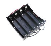 Reland Sun Lot de 5 boîtes de rangement 18650, 1 x 2 x 3 x 4 x 18650, 1 x 2 x 3 x 4 x 18650 pour 1 2 3 4 emplacements pour piles avec câble ou broche ou en-tête CC (18650-X4-B)