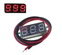 Reland Sun Mini voltmètre numérique DC 4 V-30 V 0,78 cm à deux fils Mini testeur de tension numérique 3 couleurs (rouge)