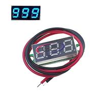 Reland Sun Mini voltmètre numérique DC 4 V-30 V 0,78 pouce à deux fils Mini testeur de tension numérique 3 couleurs (Bleu)