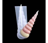 RELAND SUN Moules en silicone transparent en forme de corne de licorne pour loisirs créatifs (petit)