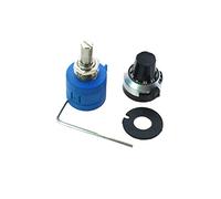 Reland Sun Potentiomètre de précision multi-tours 3590S-2 série 3590S avec 10 anneaux réglables et 1 bouton rotatif de 6,35 mm (100 K Ohm)
