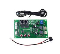 Reland Sun Régulateur de température intelligent pour ventilateur 12 V 2 voies 3 fils avec affichage numérique de la température et de la vitesse, fonction d'alarme rotative