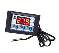 Reland Sun XH-W1321 Thermostat numérique 0.1 avec interrupteur à affichage numérique intégré et capteur imperméable NTC (coque noire rouge)