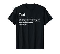 Relatable Funny British Dictionary Definition Taxi T-Shirt