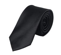 Relations commerciales, Cravate classique noire en soie unie for homme, idéale for une soirée de mariage, un travail ou une tenue décontractée, plusieurs tailles disponibles.(6cm)