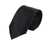 Relations commerciales, Cravate classique noire en soie unie for homme, idéale for une soirée de mariage, un travail ou une tenue décontractée, plusieurs tailles disponibles.(7cm)