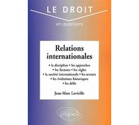 Relations internationales - Jean-Marc Lavieille - Ellipses - broché - Scolaire / Universitaire