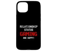 Relationship Status: Gaming and Happy Funny Gamer Humor Joke Coque pour iPhone 15 Plus