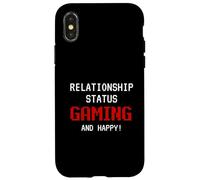 Relationship Status: Gaming and Happy Funny Gamer Humor Joke Coque pour iPhone X/XS