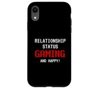 Relationship Status: Gaming and Happy Funny Gamer Humor Joke Coque pour iPhone XR