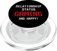 Relationship Status: Gaming and Happy Funny Gamer Humor Joke PopSockets PopGrip pour MagSafe