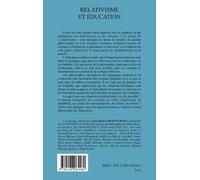 Relativisme et éducation - Anne-Marie Drouin-Hans - L'harmattan - broché - Etude