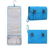 Relavel Grande Trousse de Toilette de Voyage à Suspendre pour Homme et Femme, avec Compartiments, Rangement imperméable pour Accessoires, shampooing, Grands récipients et Articles de Toilette (Bleu)