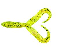 Relax DTT Double Queue Twister 10cm 10pcs Leurre Caoutchouc 100 Chartreuse Jaune