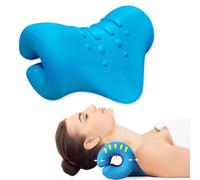 Relax Du Cou Et Des Épaules, Oreiller Chiropratique, Appareil De Traction Cervicale Portable, Correction De La Posture Cervicale,Coussin Chiropratique Pour Soulager Les Douleurs (Bleu)
