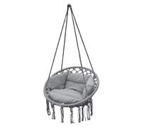 Relax fauteuil suspendu 80 x 60 cm - gris clair - panier suspendu avec coussins pour l'intérieur et l'extérieur