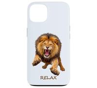 Relax - Fierce Lion Motivation Humour Ironie 2 Formes Mania Coque pour iPhone 13