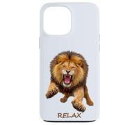 Relax - Fierce Lion Motivation Humour Ironie 2 Formes Mania Coque pour iPhone 13 Pro Max