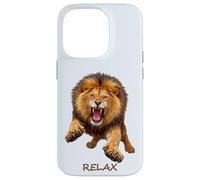 Relax - Fierce Lion Motivation Humour Ironie 2 Formes Mania Coque pour iPhone 14 Pro
