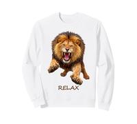 Relax - Fierce Lion Motivation Humour Ironie 2 Formes Mania Sweatshirt