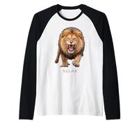 Relax - Fierce Lion Motivation Humour Ironie Formes Mania Manche Raglan