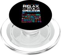 Relax It's A Simulation Coding Programmer Software |- PopSockets PopGrip pour MagSafe