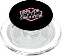 Relax It's A Simulation Coding Programmer Software - PopSockets PopGrip pour MagSafe