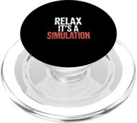 Relax It's A Simulation Coding Programmer Software - PopSockets PopGrip pour MagSafe