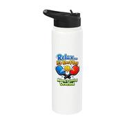 Relax It's Rec Play Getting Drafted Sarcastic Pickleball Stainless Steel Insulated Water Bottle