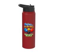 Relax It's Rec Play Getting Drafted Sarcastic Pickleball Stainless Steel Insulated Water Bottle