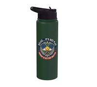 Relax It's Rec Play Nobody Getting Drafted Pickleball Lover Stainless Steel Insulated Water Bottle