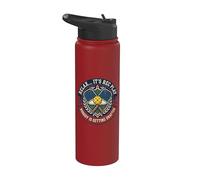 Relax It's Rec Play Nobody Getting Drafted Pickleball Lover Stainless Steel Insulated Water Bottle