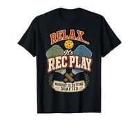 Relax It's Rec Play Nobody Getting Drafted Pickleball rétro T-Shirt