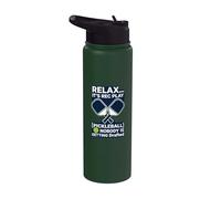 Relax It's Rec Play Nobody is Getting Drafted Pickleball Stainless Steel Insulated Water Bottle