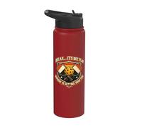 Relax It's Rec Play Nobody is Getting Drafted Pickleball Stainless Steel Insulated Water Bottle