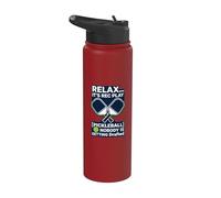 Relax It's Rec Play Nobody is Getting Drafted Pickleball Stainless Steel Insulated Water Bottle