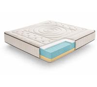 Matelas Simpur Relax Matelas 140X200cm Imperial Cachemire MEmoire de Forme Epaisseur 25cm Accueil Moelleux Tissu Etendue en Fibre Naturelles Cachemire