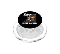 Relax Nothing is Under Control Chat Sarcastique Amusant PopSockets PopGrip pour MagSafe