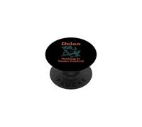 Relax Nothing is Under Control Raccoon Overthinker Humour PopSockets PopGrip Adhésif