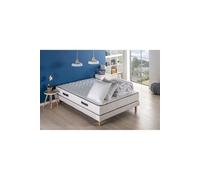 Relax Pack pret a dormir - Matelas + Sommier 140x190 cm + Couette + 2 Oreillers