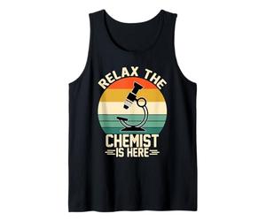 Relax Scientist est Ici Vintage Microscope Lab Débardeur