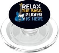 Relax The Bass Player is Here Guitare Guitariste Bassist Musique PopSockets PopGrip pour MagSafe