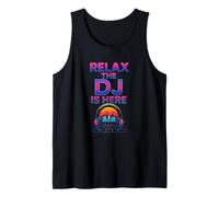 Relax The DJ is Here Lecteur de Musique Amusant pour Homme Débardeur